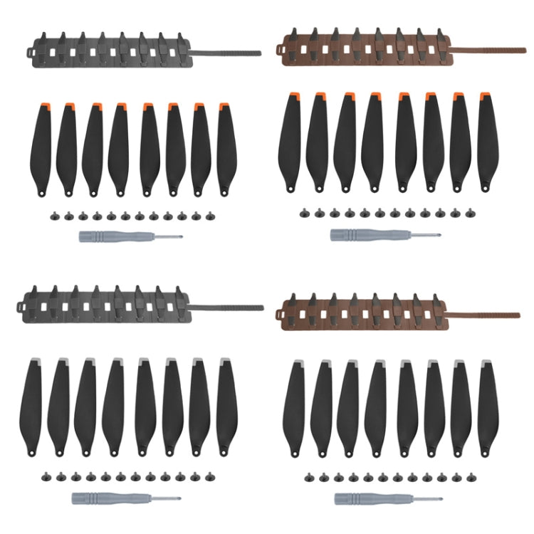 Sunnylife MM3-SN443 For Mini 3 Pro Propeller Blades + Silicone Folding Storage Bag, Orange Tip+Gray Bag, Orange Tip+Brown Bag, Silver Tip+Gray Bag, Silver Tip+Brown Bag Sunnylife MM3-SN443 For Mini 3 Pro Propeller Blades + Silicone Folding Storage Bag, Orange Tip+Gray Bag, Orange Tip+Brown Bag, Silver Tip+Gray Bag, Silver Tip+Brown Bag